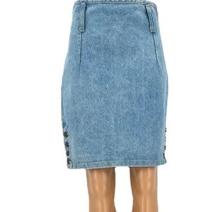 Vintage Stuffed Shirt High Waist Denim Pencil Jean Mini Skirt Size 9/10